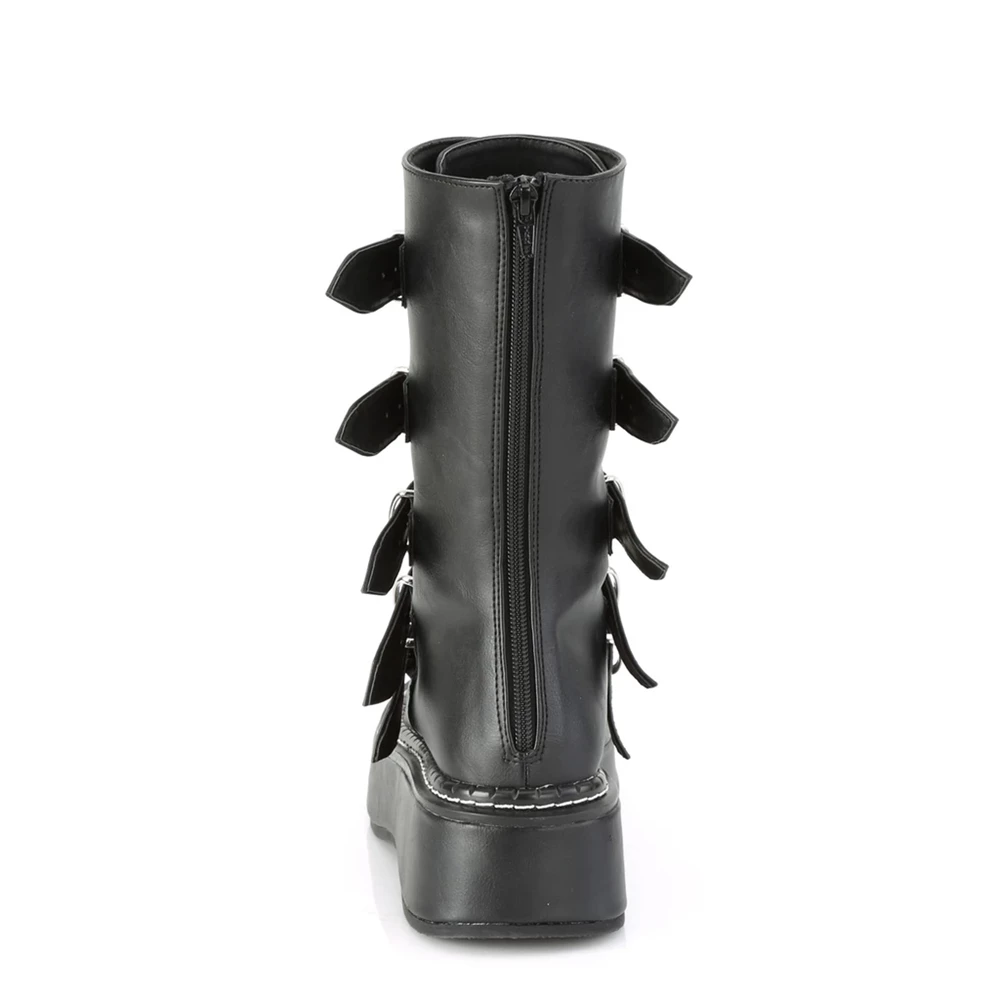 Femme Noir Bottes Hautes Demonia Emily-330 - france HZS-0876751