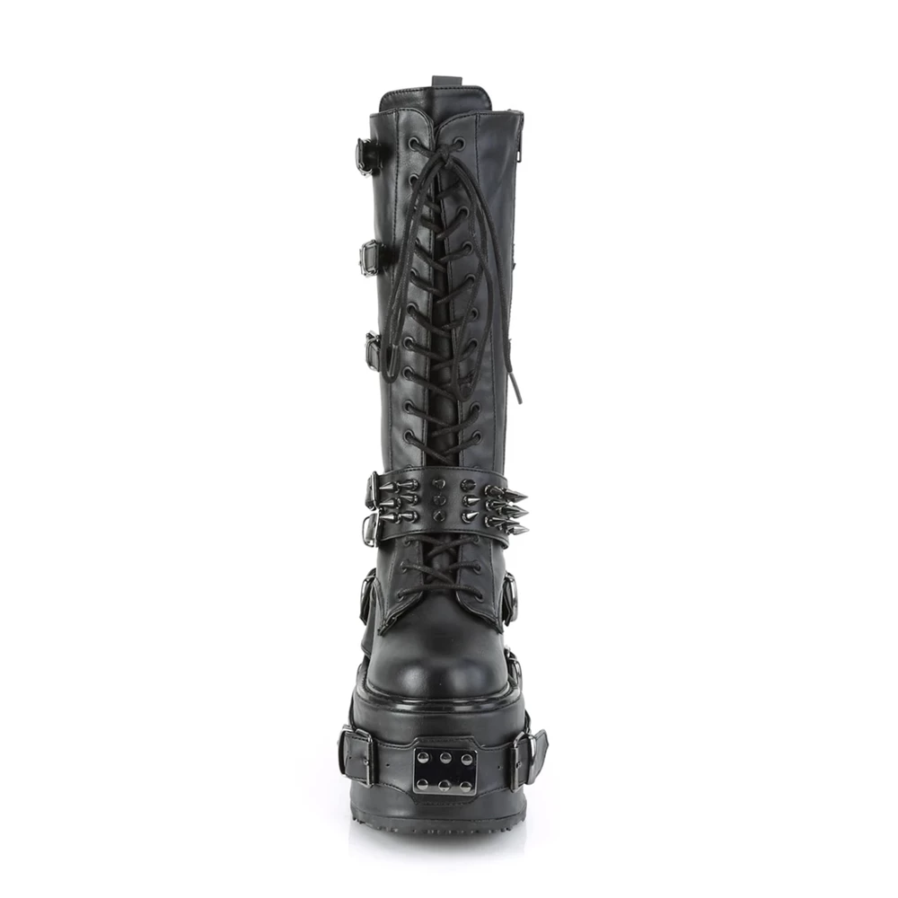 Femme Noir Bottes Hautes Demonia Swing-327 - france ILV-7830314