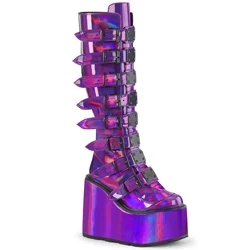 Femme Violette Bottes Hautes Demonia Swing-815 - france EPN-4981879