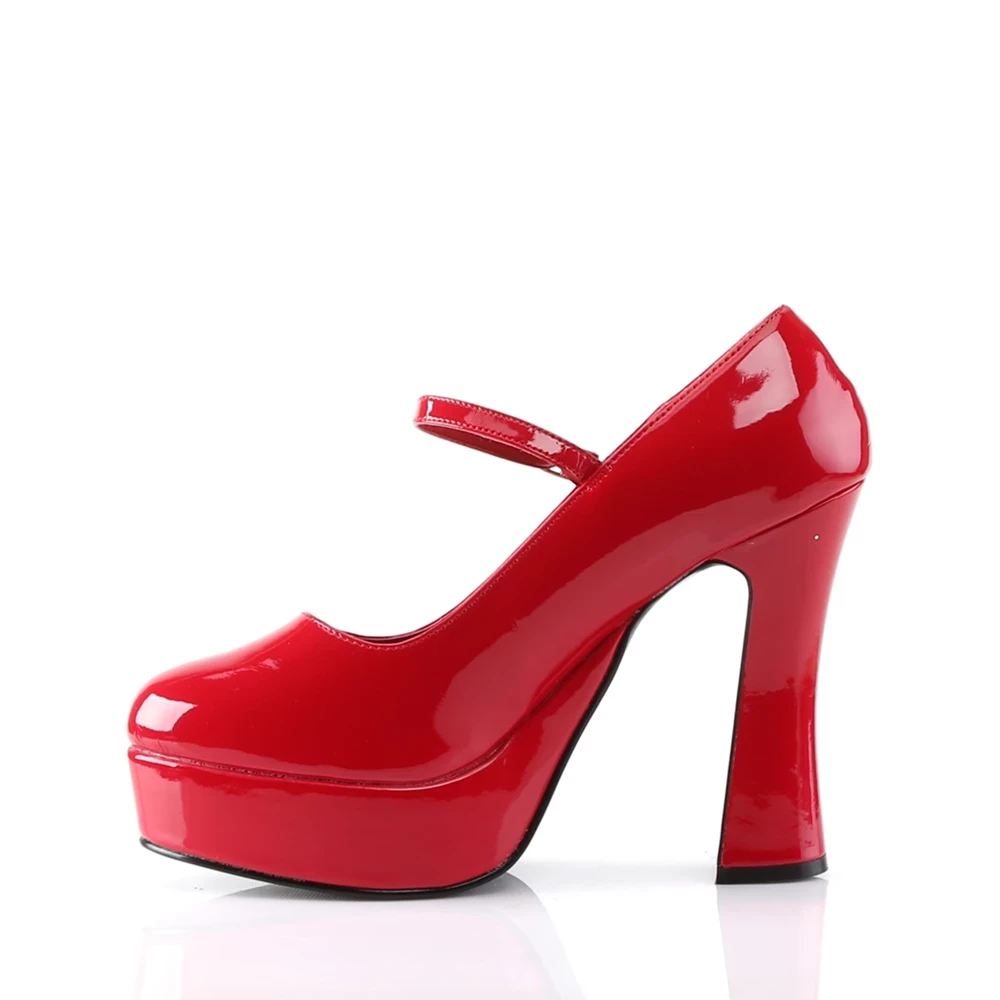 Femme Rouge Chaussures Plateforme Demonia Dolly-50 - france QED-5055718