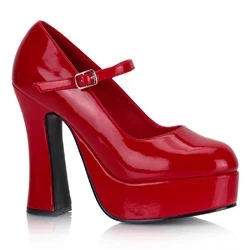 Femme Rouge Chaussures Plateforme Demonia Dolly-50 - france QED-5055718