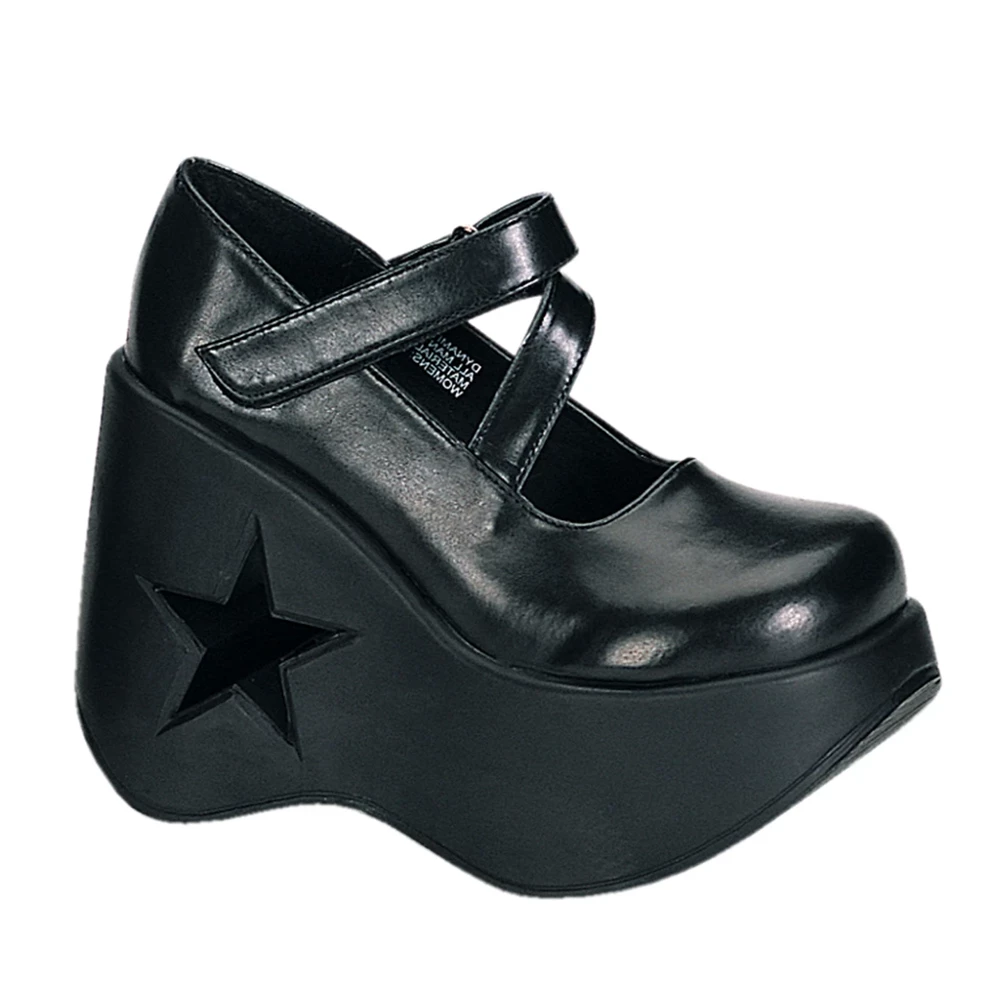 Femme Noir Chaussures Plateforme Demonia Dynamite-03 - france EDD-2184444