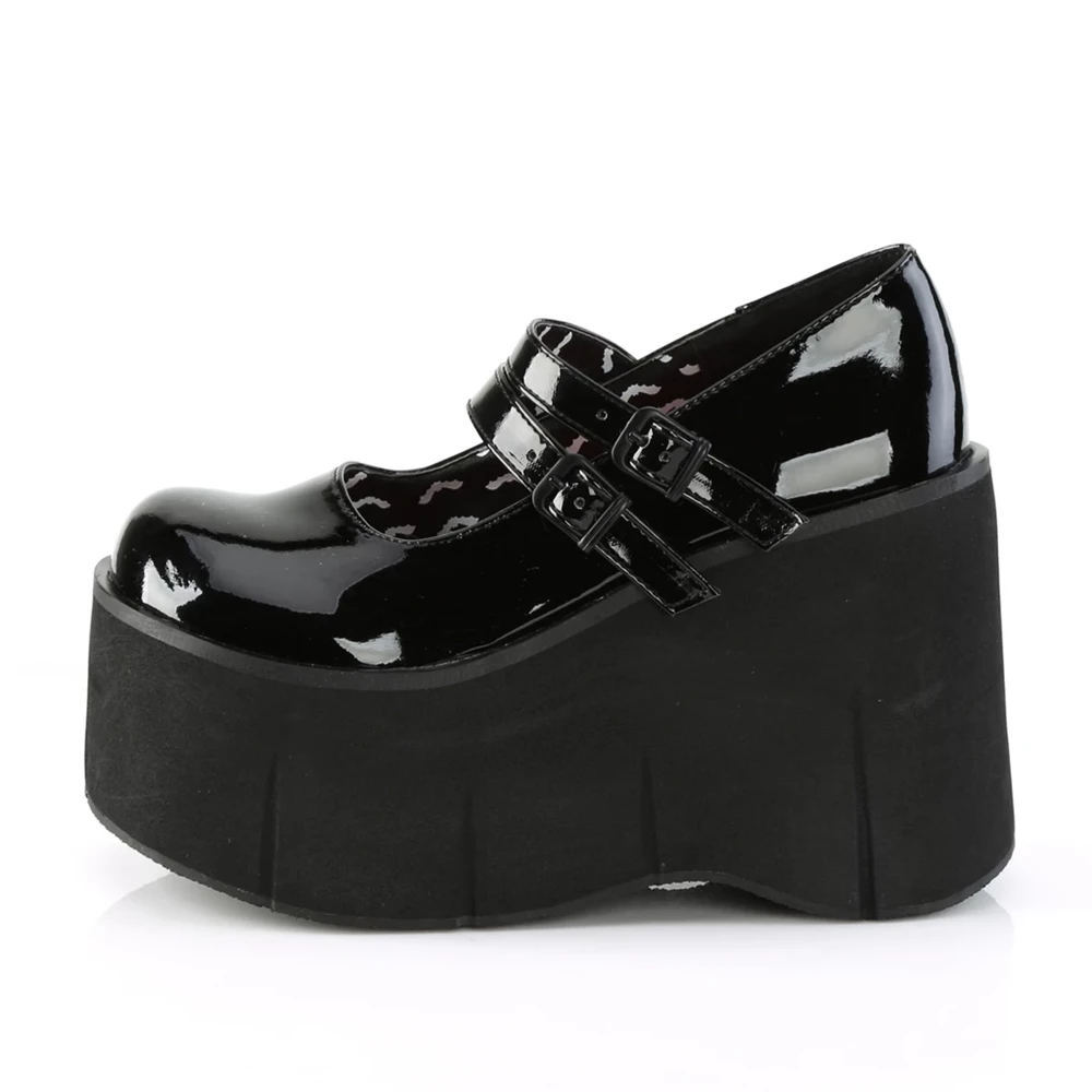 Femme Noir Chaussures Plateforme Demonia Kera-08 - france ACI-2819562