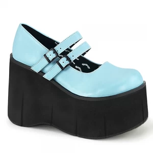 Femme Bleu Chaussures Plateforme Demonia Kera-08 - france FWD-4096734