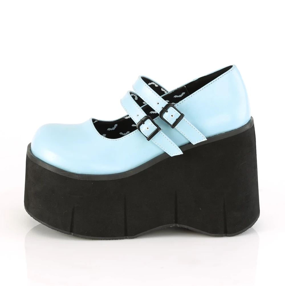 Femme Bleu Chaussures Plateforme Demonia Kera-08 - france FWD-4096734