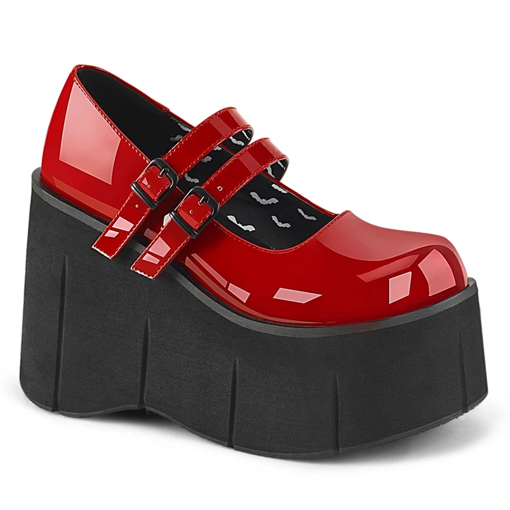 Femme Rouge Chaussures Plateforme Demonia Kera-08 - france KEL-0107971