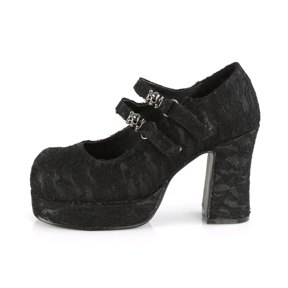 Femme Noir Chaussures Plateforme Demonia Gothika-09 - france OIK-8258863