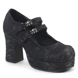 Femme Noir Chaussures Plateforme Demonia Gothika-09 - france OIK-8258863