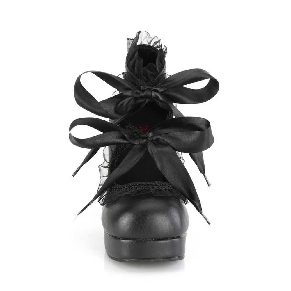 Femme Noir Chaussures Plateforme Demonia Gothika-53 - france EID-4303062