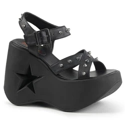 Femme Noir Chaussures Plateforme Demonia Dynamite-02 - france PKM-7331403