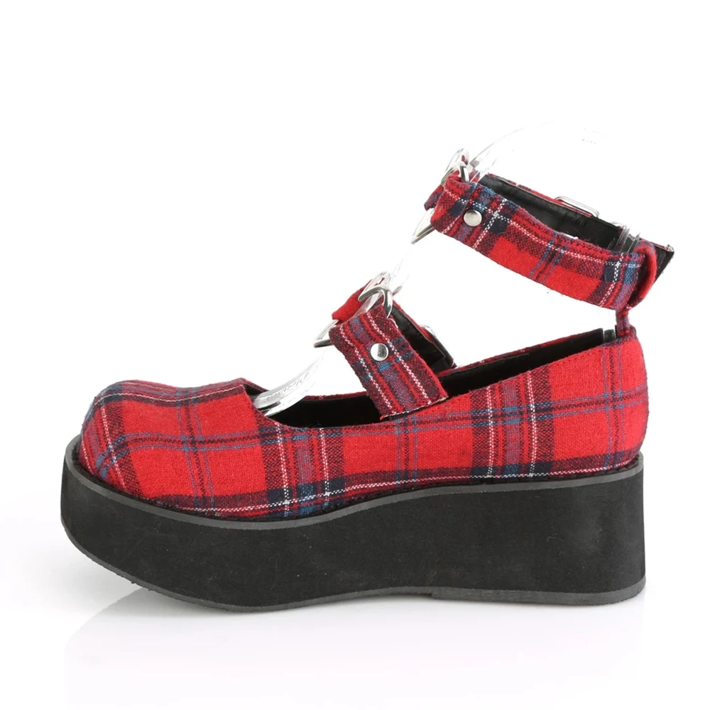 Femme Rouge Chaussures Plateforme Demonia Sprite-02 - france WEN-4089939