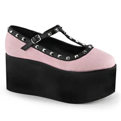 Femme Rose Chaussures Plateforme Demonia Click-07 - france KBY-3924946