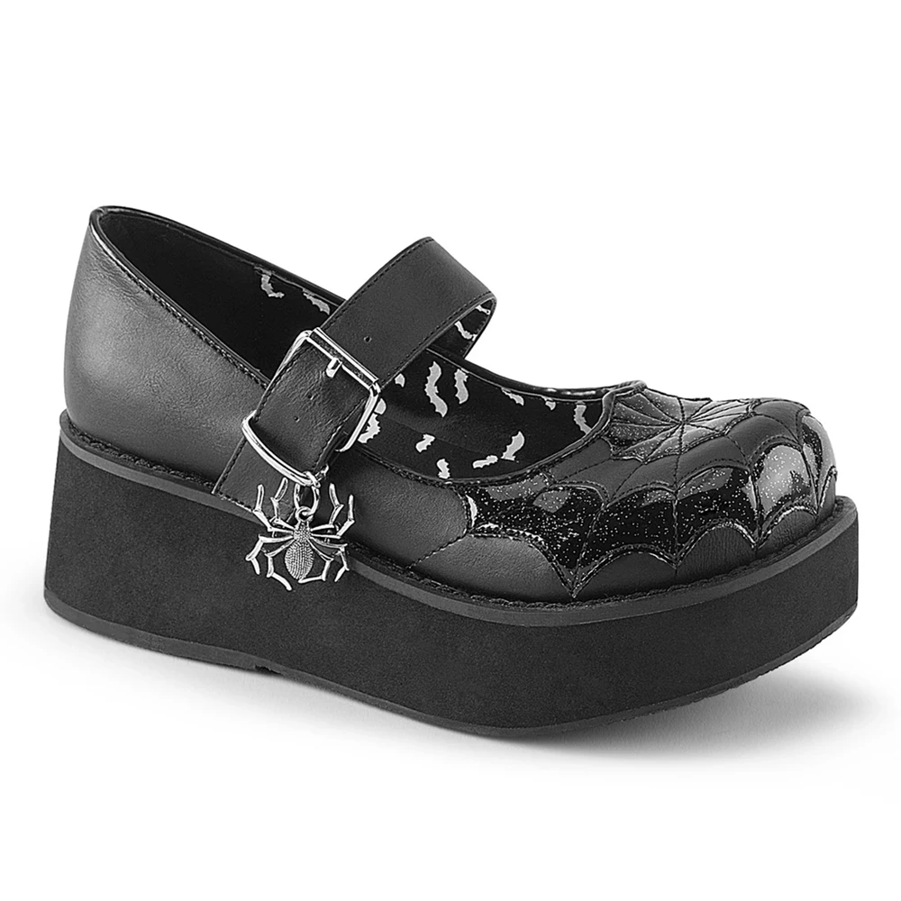 Femme Noir Noir Chaussures Plateforme Demonia Sprite-05 - france BAP-8798002