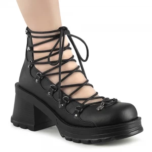 Femme Noir Chaussures Plateforme Demonia Bratty-32 - france IIK-3203315