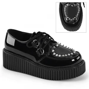 Femme Noir Chaussures Plateforme Demonia Creeper-108 - france TIQ-6625259