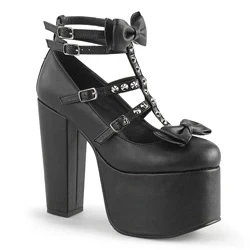 Femme Noir Chaussures Plateforme Demonia Torment-600 - france CXX-2635852