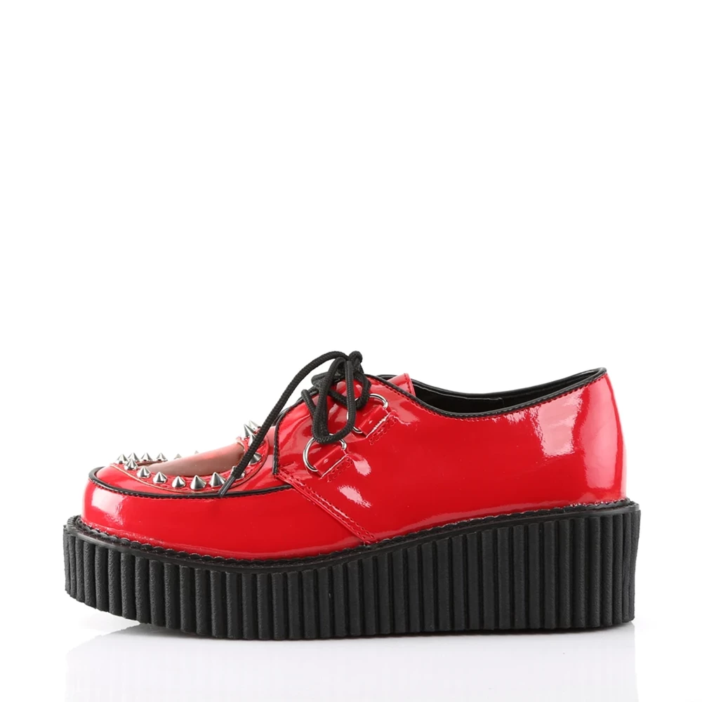 Femme Rouge Chaussures Plateforme Demonia Creeper-108 - france MPM-3859849