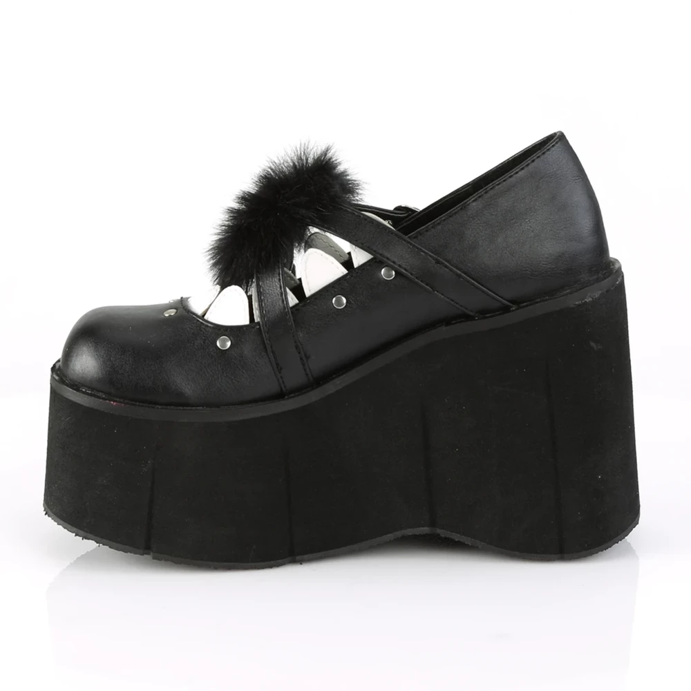 Femme Noir Blanche Chaussures Plateforme Demonia Kera-11 - france EYW-4625387