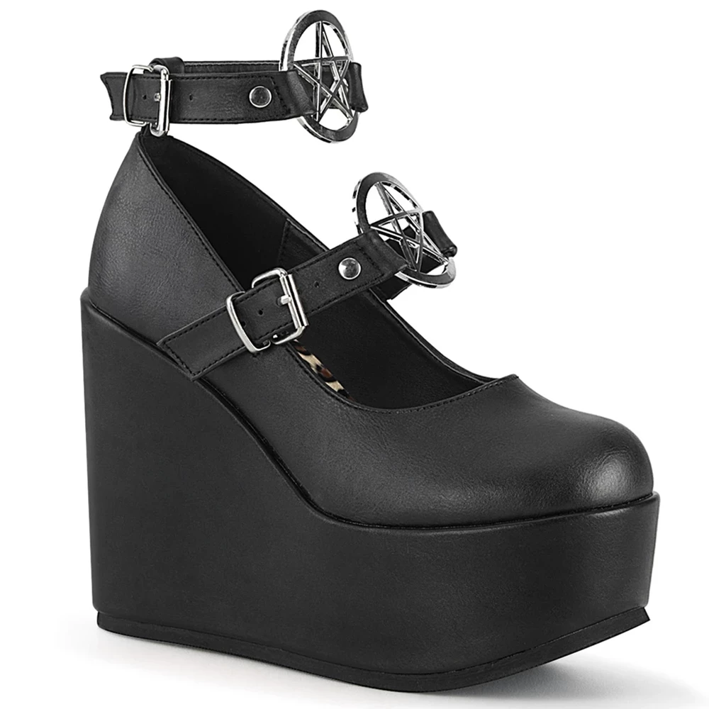 Femme Noir Chaussures Plateforme Demonia Poison-99-1 - france OVV-4901702