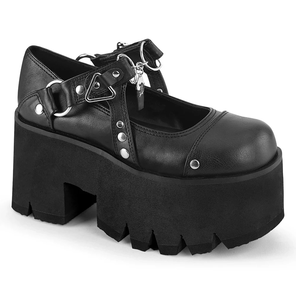 Femme Noir Chaussures Plateforme Demonia Ashes-33 - france KAO-3658022