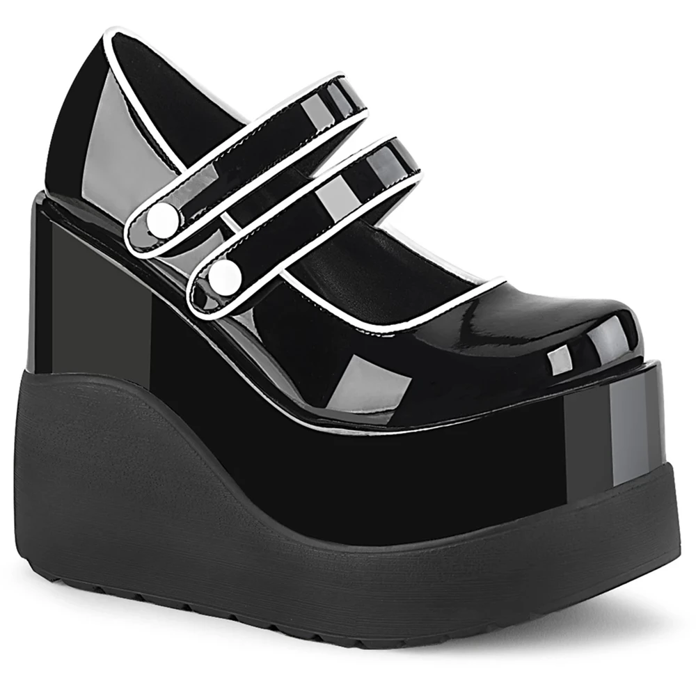 Femme Noir Chaussures Plateforme Demonia Void-37 - france UJZ-1192767