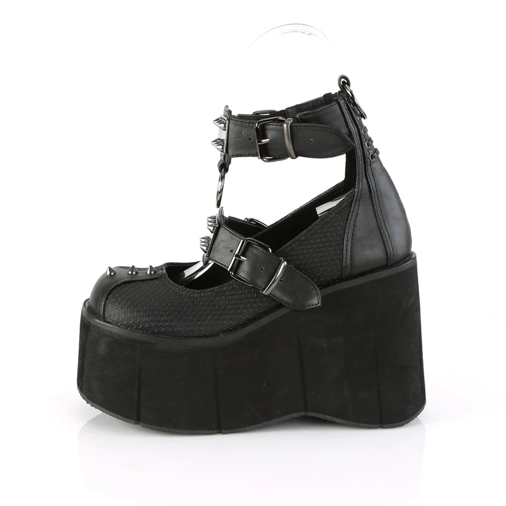 Femme Noir Chaussures Plateforme Demonia Kera-12 - france LWD-2763739