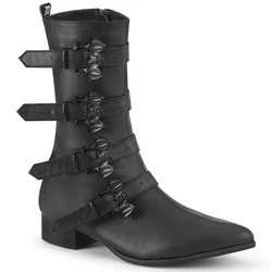 Femme Noir Chaussures Plateforme Demonia Warlock-110-B - france ZIU-1526314