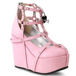 Femme Rose Chaussures Plateforme Demonia Poison-25-2 - france SZH-4621181