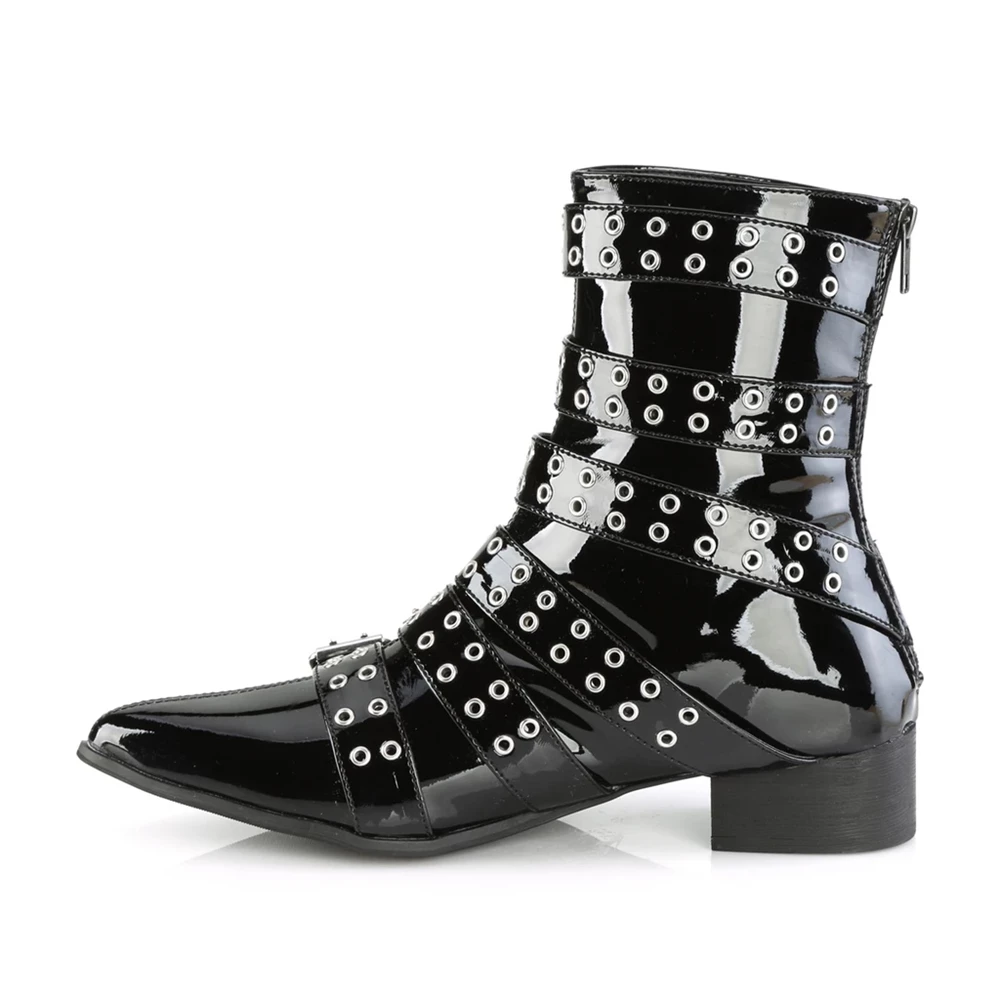 Femme Noir Chaussures Plateforme Demonia Warlock-70 - france NVP-3731676