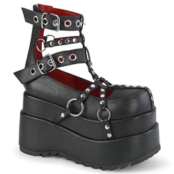 Femme Noir Chaussures Plateforme Demonia Bear-28 - france VWL-2999808