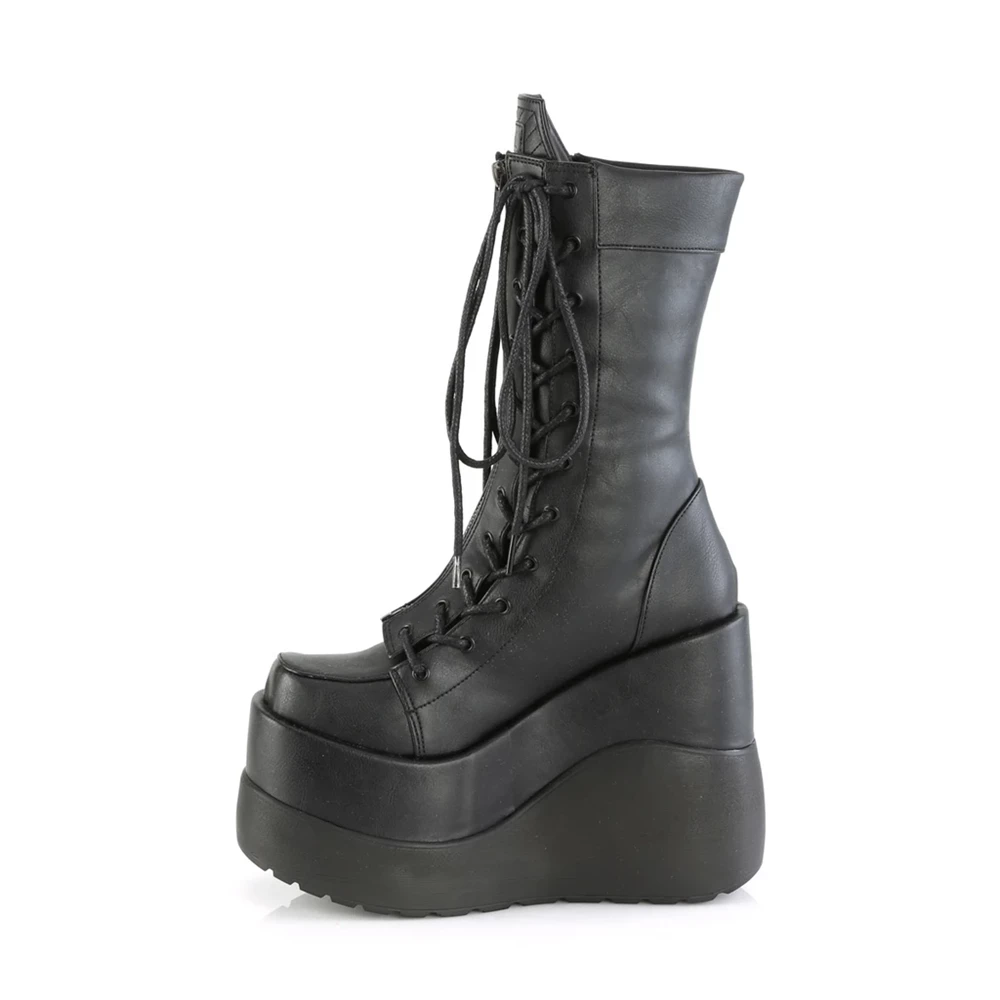 Femme Noir Chaussures Plateforme Demonia Void-118 - france IYM-8668754