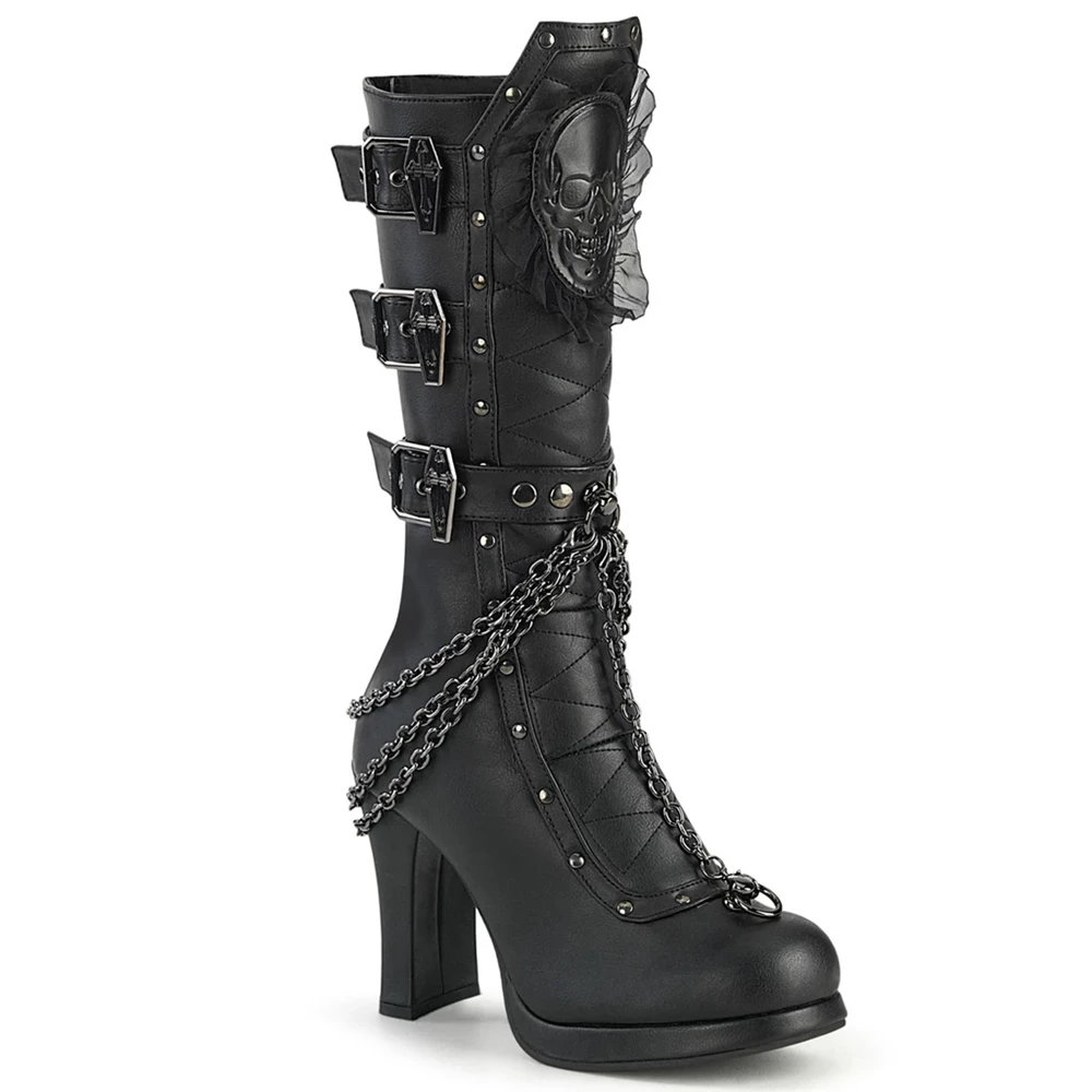 Femme Noir Chaussures Plateforme Demonia Crypto-67 - france NCB-5937164