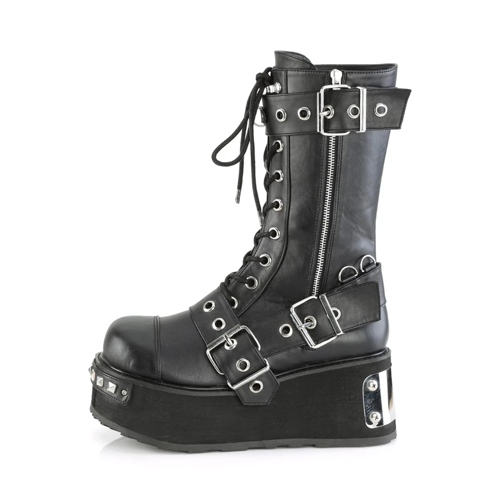 Femme Noir Chaussures Plateforme Demonia Trashville-250 - france VVU-3298571