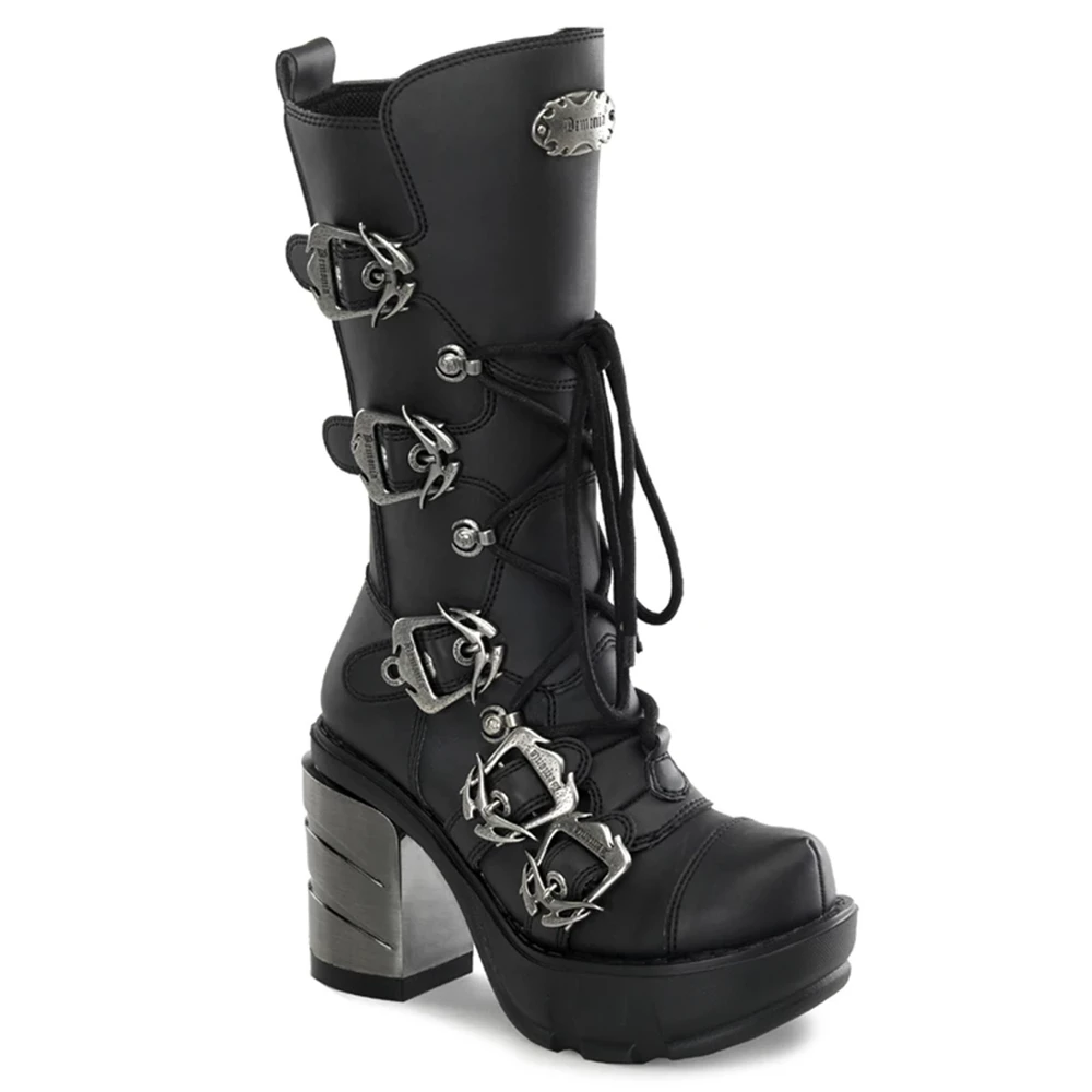 Femme Noir Chaussures Plateforme Demonia Sinister-203 - france KWQ-9267359