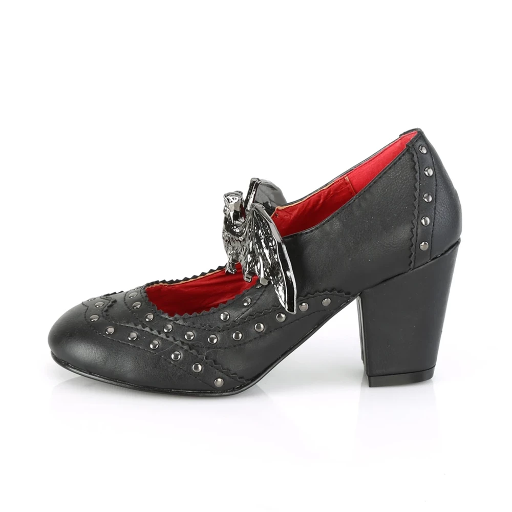 Femme Noir Escarpins Demonia Vivika-32 - france LIK-5113132